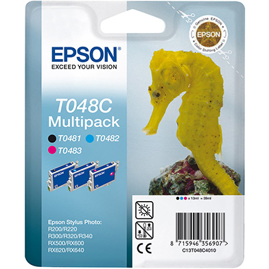 Epson C13T048C4010 T048C 3-Colour Multipack (Black/Cyan/Magenta)