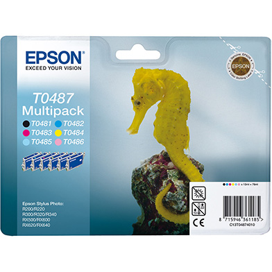 Epson C13T04874010 T0487 6-Colour Multipack (6 x 13ml)