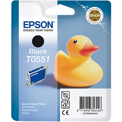 Epson C13T05514010 T0551 Black Ink Cartridge (8ml)