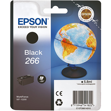 Epson C13T26614010 266 Black Ink Cartridge (250 Pages)