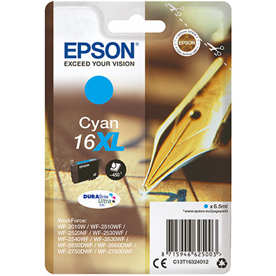 Epson C13T16324012 16XL Cyan Ink Cartridge (450 Pages)