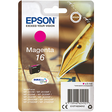 Epson C13T16234012 16 Magenta Ink Cartridge (165 Pages)