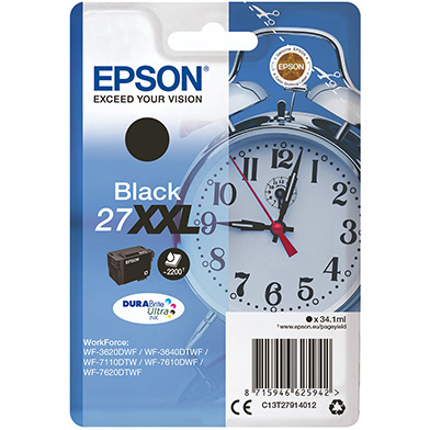 Epson C13T27914012 27XXL Black Ink Cartridge (2,200 Pages)