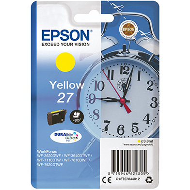 Epson C13T27044012 27 Yellow Ink Cartridge (300 Pages)