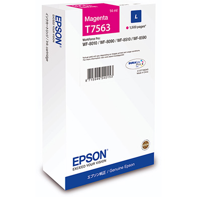 Epson C13T756340 T7563 Magenta Ink Cartridge (1,500 Pages)