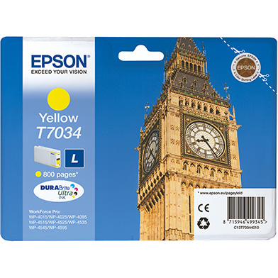 Epson C13T70344010 T7034 Yellow Ink Cartridge (800 Pages)