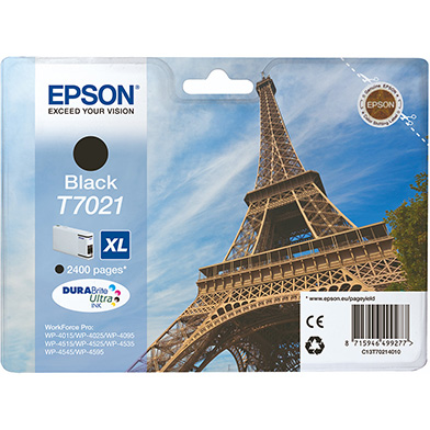 Epson C13T70214010 T7021 Black XL Ink Cartridge (2,400 Pages)