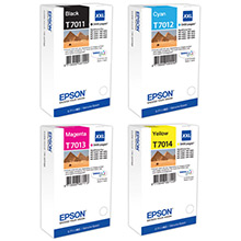 Epson T701 XXL Ink Cartridge Bundle Pack CMYK (3,400 Pages) 