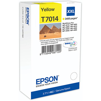 Epson C13T70144010 T7014 Yellow XXL Ink Cartridge (3,400 Pages)