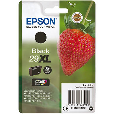 Epson C13T29914012 29XL Black Ink Cartridge (470 Pages)