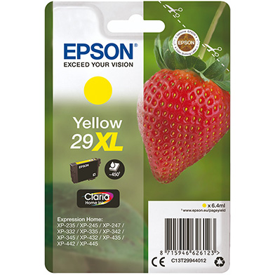 Epson C13T29944012 29XL Yellow Ink Cartridge (450 Pages)