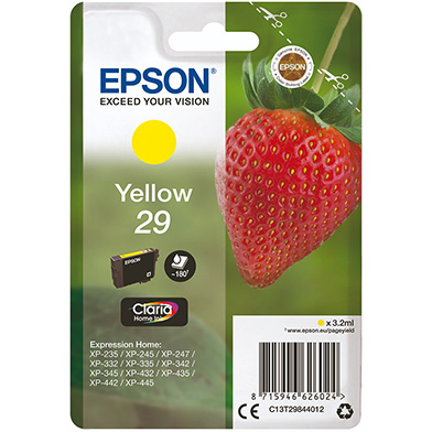 Epson C13T29844012 29 Yellow Ink Cartridge (180 Pages)
