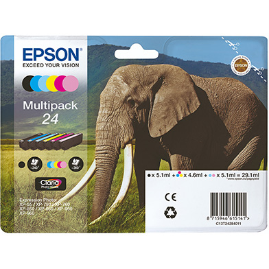 Epson 24 6 Colour Ink Cartridge Multipack 