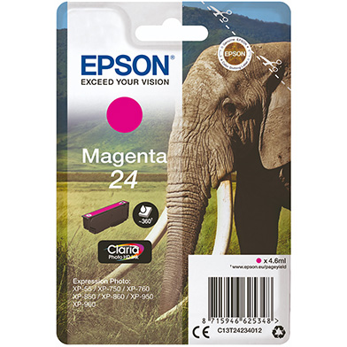 Epson C13T24234012 24 Magenta Ink Cartridge (360 Pages)