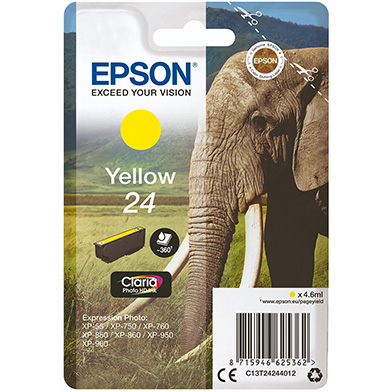 Epson C13T24244012 24 Yellow Ink Cartridge (360 Pages)