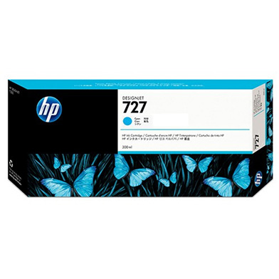 HP F9J76A 727 Cyan DesignJet Ink Cartridge (300ml)