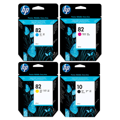 HP  10/82 Ink Cartridge Bundle Pack CMY (1,430 Pages) K (2,200 Pages)