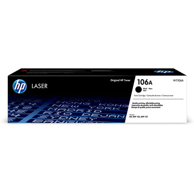 HP W1106A 106A Black Toner Cartridge (1,000 Pages)