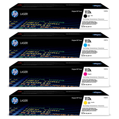 HP  117A Toner Cartridge Value Pack CMY (700 Pages) K (1K Pages)