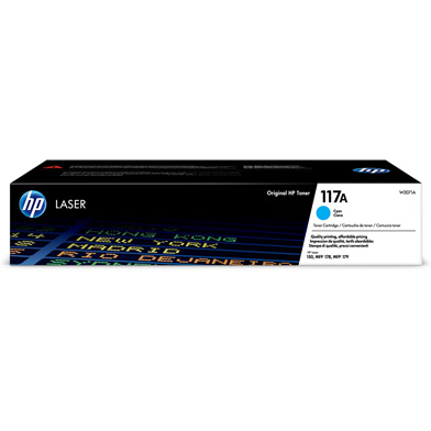 HP W2071A 117A Cyan Toner Cartridge (700 Pages)