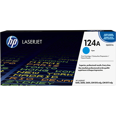 HP Q6001A 124A Cyan Toner Cartridge (2,000 Pages)