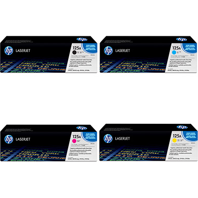 HP 125A Toner Rainbow Pack CMY (1.4k) + Black (2.2K)