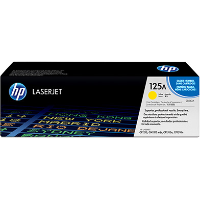 HP CB542A 125A Yellow Toner Cartridge (1,400 Pages)