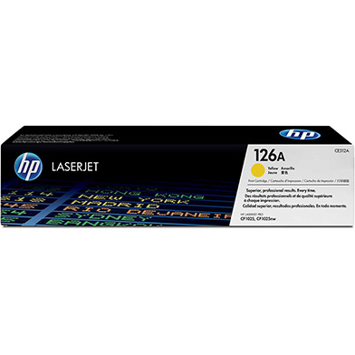 HP CE312A 126A Yellow Toner Cartridge (1,000 Pages)