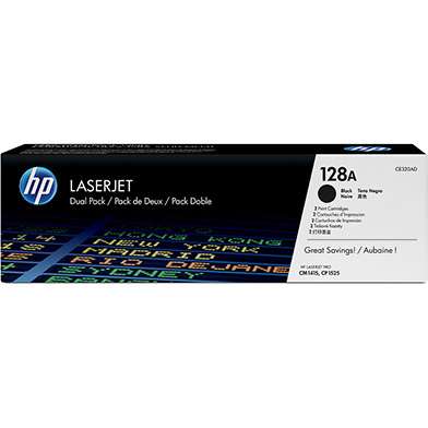 HP CE320AD 128A Black Toner Dual Pack (2 x 2,000 Pages)