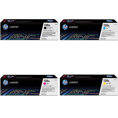 HP  128A Toner Rainbow Pack CMY (1,300 Pages) K (2,000 Pages)