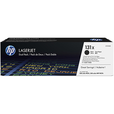 HP CF210XD 131X Black Toner Dual Pack (2 x 2,400 Pages)