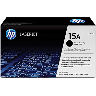 HP C7115A 15A Standard Capacity Black Print Cartridge (2,500 Pages)