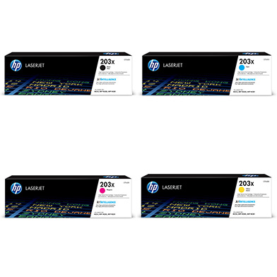 HP 203X High Capacity Toner Value Pack CMY (2.5K) K (3.2K)