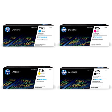 HP 212X High Capacity Toner Value Pack CMY (10,000 Pages) K (13,000 Pages)