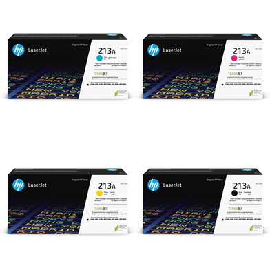 HP 213A Toner Cartridge Value Pack CMY (3,000 Pages) K (3,500 Pages)