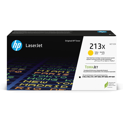 HP W2132X 213X High Capacity Yellow Toner Cartridge (6,000 Pages)