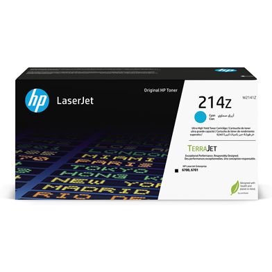 HP W2141Z 214Z Ultra High Capacity Cyan Toner Cartridge (26,000 Pages)