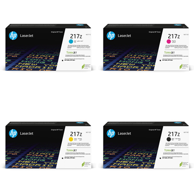HP  217Z Ultra High Capacity Toner Cartridge Value Pack CMY (24,000 Pages) K (32,000 Pages)