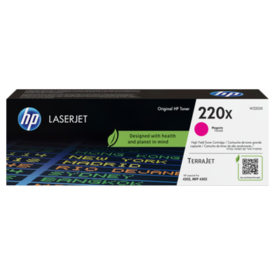 HP W2203X 220X High Capacity Magenta Toner Cartridge (5,500 Pages)