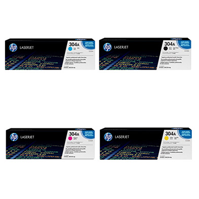 HP 304A Toner Value Pack CMY (2,800 Pages) K (3,500 Pages)