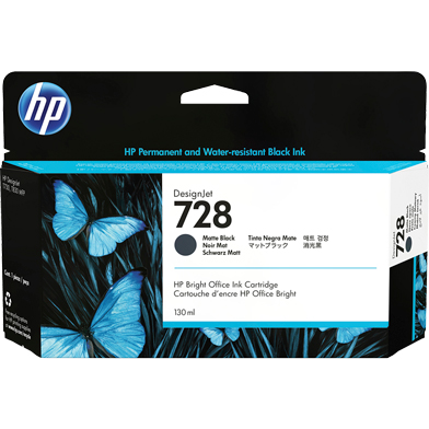 HP 3WX25A 728 Matte Black Ink Cartridge (130ml)