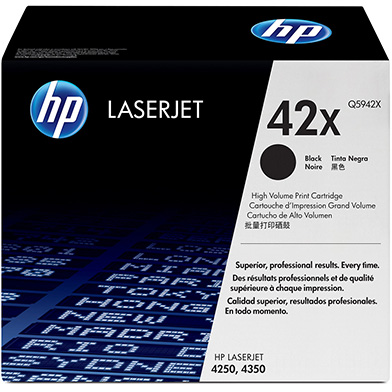 HP Q5942X 42X Black LaserJet Print Cartridge (20,000 Pages)