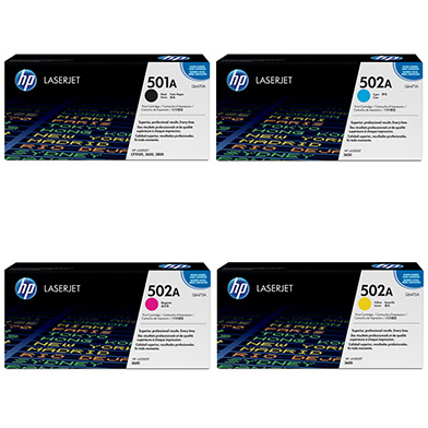 HP 501/502 Toner Value Pack (6k K, 4k C, M, Y)