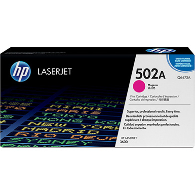 HP Q6473A 502A Magenta Print Cartridge with ColorSphere Toner (4,000 Pages)
