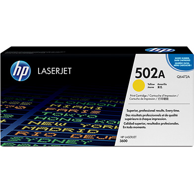 HP Q6472A 502A Yellow Print Cartridge with ColorSphere Toner (4,000 Pages)