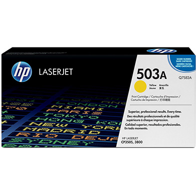 HP Q7582A 503A Yellow Print Cartridge with ColorSphere Toner (6,000 Pages)