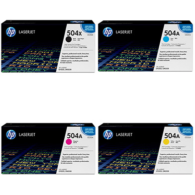 HP  504X/504A Toner Rainbow Pack CMY (7k) + Black (10.5k)