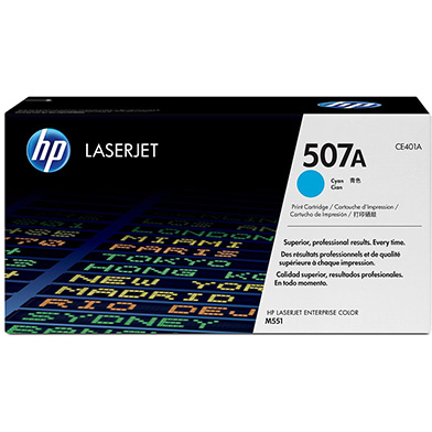 HP CE401A 507A Cyan Toner Cartridge (6,000 Pages)