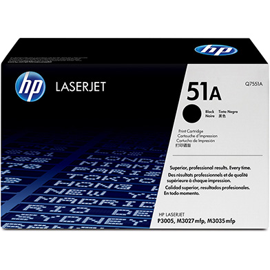 HP Q7551A 51A Black Toner Cartridge with Smart Printing Technology (6,500 Pages)