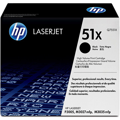HP Q7551X 51X Black Toner Cartridge with Smart Printing Technology (13,000 Pages)